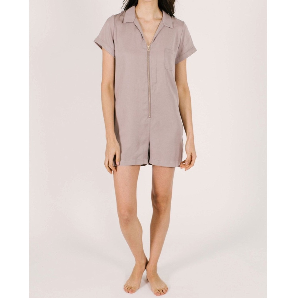 Smash + Tess Shorty Coveralls in Barely Blush